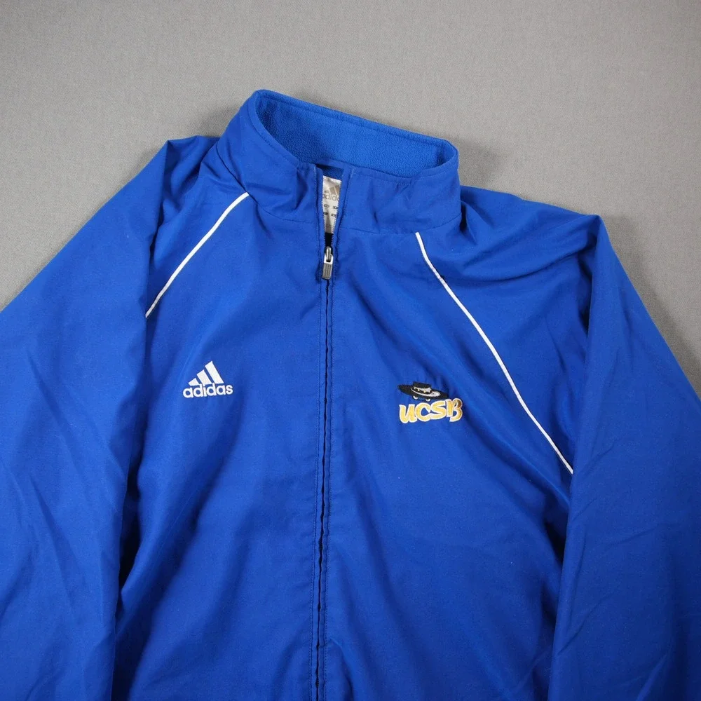 Vintage Adidas UCSB Santa Barbara Gauchos Full Zip Fleece Sport Men Jacket M